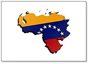 Map of Venezuela with Flag Classic Fridge Magnet