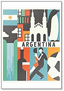 Argentina Symbols and Illustrations Fridge Magnet