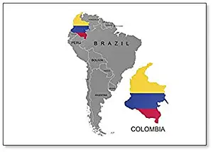 Territory of Colombia on South America Continent Fridge Magnet