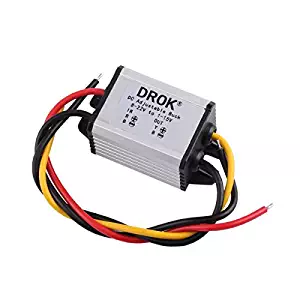 DROK Waterproof DC Buck Converter Voltage Regulator 8-22V to 1-15V 5V 12V 3A Adjustable Output Power Supply Transformer