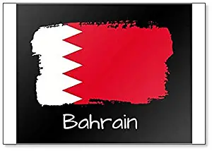 Bahrain Flag Brush Style Classic Fridge Magnet