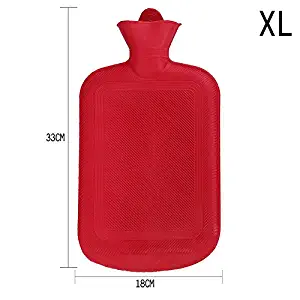 WXLAA Four Size Thick Rubber Hot Water Bottle Bag Warm Relaxing Heat Cold Therapy XL