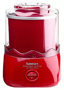 Cuisinart ICE-20R 1-1/2-Quart Automatic Ice Cream, Frozen Yogurt & Sorbet Maker, Red