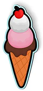 AK Wall Art Ice Cream Food Yum Dessert - Magnet - Car Fridge Locker - Select Size