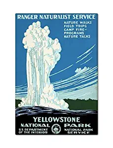 Yellowstone National Park Vintage Advertising Poster Fridge Magnet