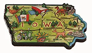 Iowa State Decowood Jumbo Wood Fridge Magnet 3.5