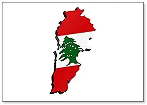 Map of Lebanon with Flag Classic Fridge Magnet