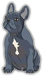Tiukiu French Bulldog Vinyl Decal Sticker for Laptop Fridge Guitar Car Motorcycle Helmet Toolbox Luggage Cases 4 Inch in Width