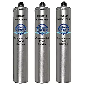 Hoshizaki 965511, 9655-11, 4HF-H, 4HF-C, 4HC-H and 9326-11H Compatible Filters, KleenWater Brand KWH3200S, Ice Machine, Food Service, Replacement Water Filter Cartridges, 3 Pack