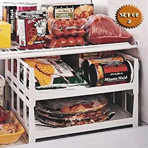 VERSATILE STACKABLE FREEZER AND FRIDGE SHELVES (SET OF 2) BY JUMBL