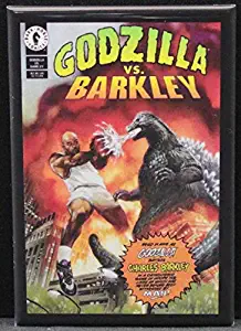 Godzilla Vs. Charles Barkley Refrigerator Magnet.