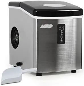 35 lb Per Day Stainless Steel Portable Ice Maker Countertop Freestanding