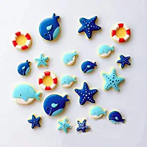 Marine elemental creature small starfish whale Fridge Magnets refrigerator stickers decorative stickers lifebuoy Fridge Magnets Refrigerator Message Sticker