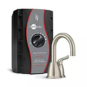 InSinkErator H-HOT150SN-SS Invite Single Handle Instant Hot Water Dispenser System with Stainless Steel Tank, Satin Nickel