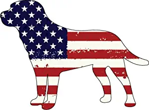 WickedGoodz American Flag Labrador Retriever Die Cut Refrigerator Magnet - Lab Bumper Magnet - Perfect Gift for Patriotic Dog Owners