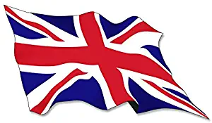 MAGNET 3x5 inch WAVING Union Jack Flag Sticker - decal wave england uk britain british Magnetic vinyl bumper sticker sticks to any metal fridge, car, signs