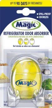 CARBONA Mister Magic Refrigerator Odor Absorber Lemon (Pack of 4)