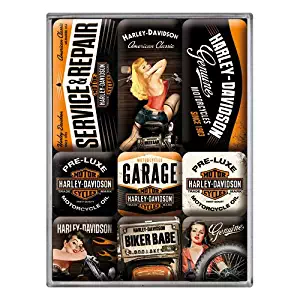 Harley Davidson set of 9 magnets