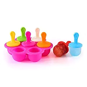 Lilying Kitchen Appliances .Silicone Mini Ice Pops Mold Ice Cream Ball Lolly Maker Popsicle Molds Baby DIY Food Supplement Tool(Blue) (Color : Hot Pink)