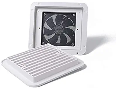 New Design 12v Fridge Vent With Fan Caravan Side Air Outlet Ventilation Exhaust, Rv Refrigerator Fan - Rv Refrigerator Roof, Solar Ventilation Kit, Wine Cooler Front, Fridge Cool Fan, Rv Refrigerator