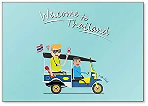 Welcome to Thailand with Foreign Tourist Take Tuk Tuk Fridge Magnet