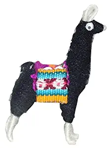 Gorgeous Peru Cuzco Wool Llama Magnet - Colors Available (Black)