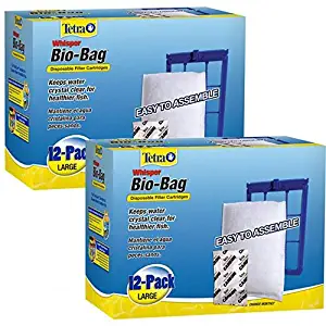 Whisper Tetra Bio-Bag Disposable Filter Cartridge, Large (24 Pack) Bundle