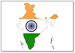 India Map with Indian Flag Classic Fridge Magnet