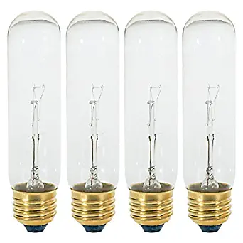 40T10/120V -Tubular - 120V - Medium (E26) Base - Incandescent Light Bulb (Clear, 40 WATT-4 Pack)