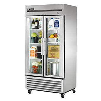 True T-35G-LD Reach-in Refrigerator with Two Glass Doors, 35 Cu. Ft.