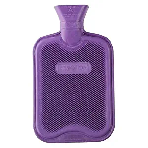 HomeTop Premium Classic Rubber Hot Water Bottle, Great for Pain Relief, Hot and Cold Therapy (2 Liters, Purple)