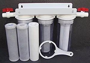 10" Whole House 3 stage filtration water system + extra 3pc filters WH-3+3