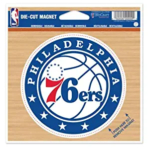 WinCraft NBA Philadelphia 76ers Color 4.5 x 6 Die Cut Magnet