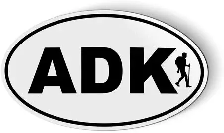 Adirondack ADK Hiker Oval - Magnet for Car Fridge Locker - 5.5"