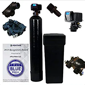 Iron Pro 48K Combination Water Softener & Iron Filter with Fleck 5600SXT Digital Metered Valve - Treat Whole House up to (1" Bypass 48,000 Grains, Black)