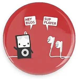 Funny Magnet; Music Hey Buds, Sup Player 1.5 Inch Refrigerator Magnet Inch Magnet