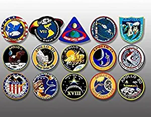 GHaynes Distributing Magnet Sheet of 1.5 inch Tall All Apollo Mission Logo Magnetics - NASA Scrapbook Space Size: 1.5 inch Tall x 15 Stickers