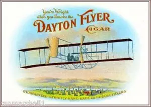 MAGNET Wright Brothers Dayton Flyer Smoke Vintage Cigar Tobacco Box Crate Magnet Print