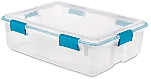 Sterilite 37 Quart Thin Gasket Box Clear Storage Bin Container Tote | 19314304