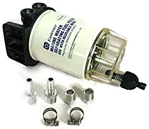 Boat Motor Racor S3227 320R-490RRAC01 Fuel Filter Water Separator Assy for Honda 17670-ZW1-801AH Mercury Mercruiser Quicksilver Outboard Sierra 18-7948 Fuel Filter 10 Micron Marine 320RRAC01 MD Engine
