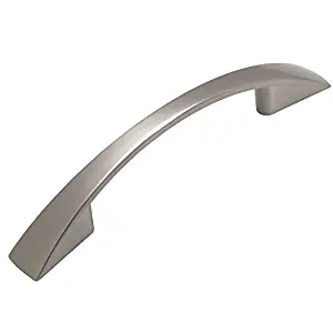 Cosmas 3200-030SN Satin Nickel Modern Cabinet Hardware Arch Handle Pull - 3" Inch (76mm) Hole Centers - 10 Pack