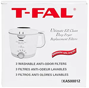 T-fal XA500012 EZ Clean Charcoal Filters, Box of 3 for models FA7000002 & FA7001002