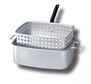 King Kooker KK6 15-Quart Aluminum Rectangular Fry Pan and Basket