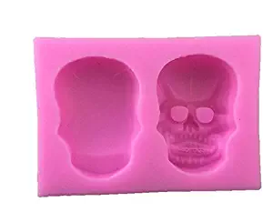3D Skull Silicone Mould Fondant Sugar Clay Hallows' Day Jewellery Fimo Button Cake Mold Chocolate Mold