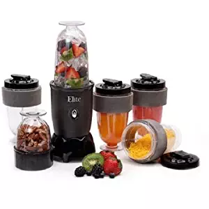 Elite Cuisine 17-Piece Personal Drink Blender with (4) 16-oz Travel-Cups