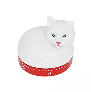 60-Minute Kitty Cat Kitchen Timer | Mechanical Timer - by Home-X