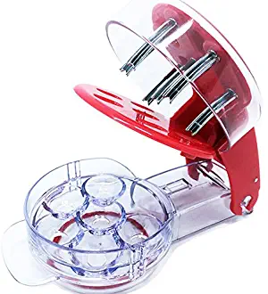 MY LIFFRI Cherry Pitter - 6 Cherries, Professional Cherry Stone Remover with Pits and Juice Container by Myliffri Fruit Tools for Making Cherry Pie and Jam, Red Color
