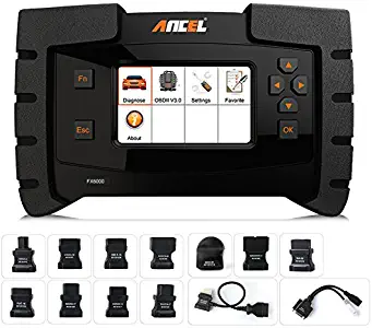 ANCEL FX6000 All System OBD2 Diagnostic Scan Tool with 11 OBD Connectors Automotive Code Scanner for Check Engine ABS SRS Transmission DPF TPMS EPB IMMO ECU Programming & Coding