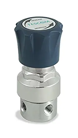 TESCOM SG1P5152 SG1 Single-Stage Pressure Regulator, Nickel-Plated Brass Body, 0-250 psig Outlet, 316L Stainless Steel Diaphragm, Teflon Seals, 5 Port, 0.2 CV