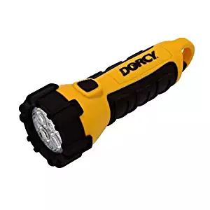 Dorcy 41-2510 Floating Waterproof LED Flashlight with Carabineer Clip, 55-Lumens, Yellow